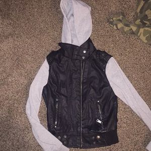 Leather/ cloth jacket